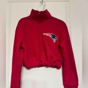 Patriots Quarter-Zip Pullover with Logo NFL Super Bowl large